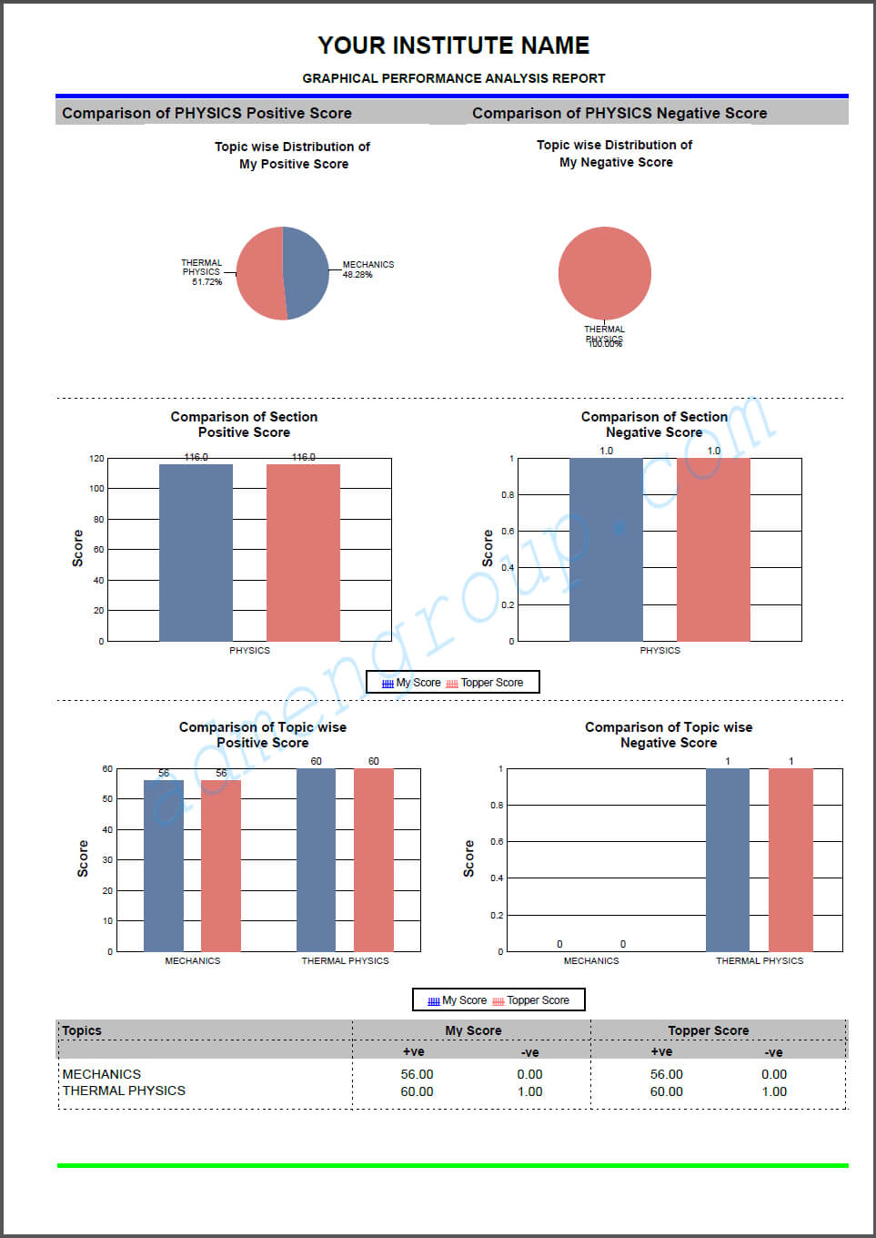 Graphical Performance Report